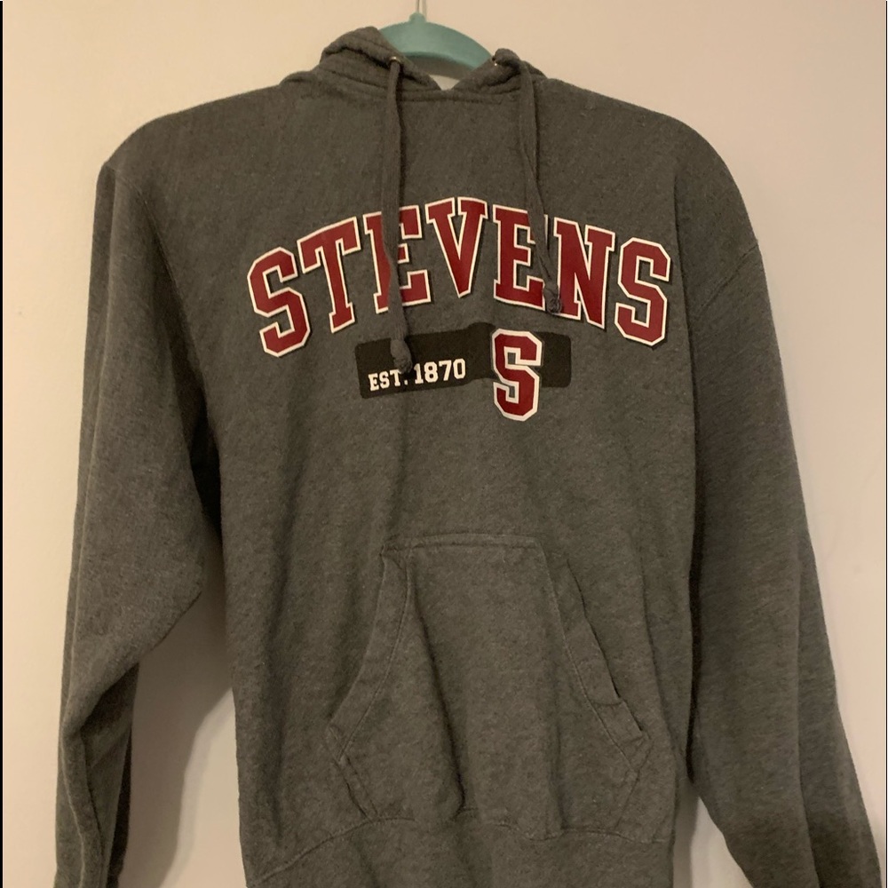 Grey Stevens University hooded sweatshirt